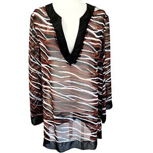 Palisades Beach Club Animal Print Top